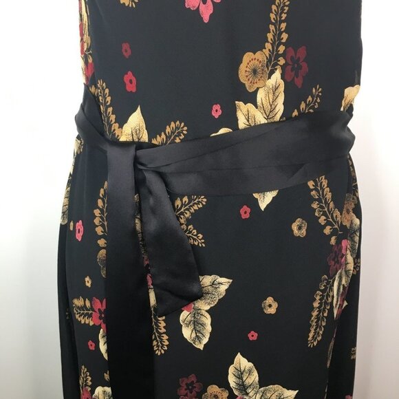 Loft Sleeveless Black Floral Dress - Picture 2 of 10